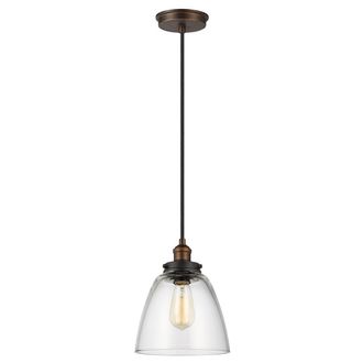 Netlighting Baskin 1 Light Dome Ceiling Pendant Brass Dark Zinc E27 in Yellow