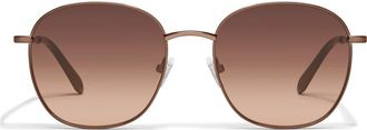 Quay Jezabell 56mm Round Sunglasses in Chocolate /Brown Fawn at Nordstrom Rack