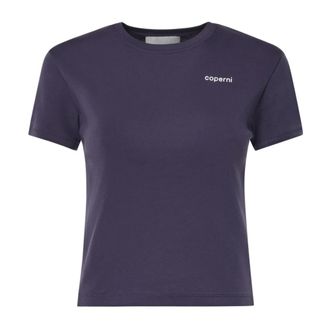 Coperni Baby Tee - Dames - Tops - Blauw - Maat: S Katoen