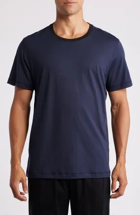 Daniel Buchler Peruvian Pima Cotton Crewneck T-Shirt in Midnight at Nordstrom, Size Xx-Large
