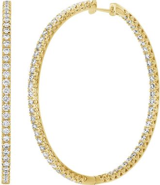 Bony Levy Inside Out Diamond Hoop Earrings in Yellow Gold/Diamond at Nordstrom