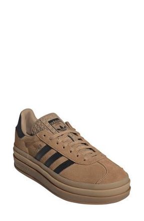 adidas Gazelle Bold Platform Sneaker in Cardboard/Black/Gum at Nordstrom Rack, Size 7.5