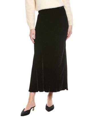 Velvet Velvet By Graham & Spencer Eza Velvet Silk-Blend Skirt