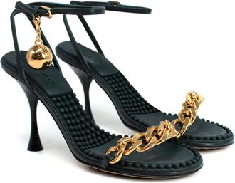 Bottega Veneta Inkwell Dot Embellished Leather Sandals Size 36