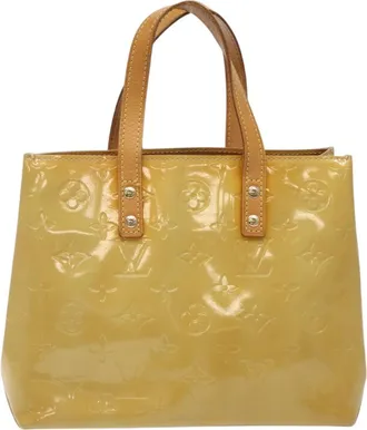 Louis Vuitton Reade Monogram Vernis Beige Patent_Leather Handbag (Pre-Owned)