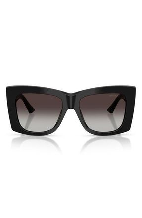 Jimmy Choo London 54mm Gradient Square Sunglasses in Black /Grey Gradient at Nordstrom