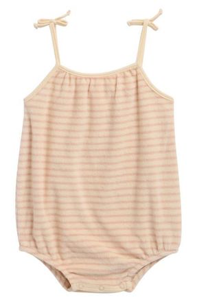 Rylee + Cru Nala Stripe Romper in Pink at Nordstrom, Size 18-24M