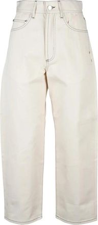 Sunnei Katoenen Jeans - Dames - Loose Fit Jeans - Beige - S - Katoen - Jeans
