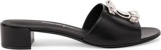 Ferragamo Ferragamo Black Henri Sandals, Size 5 C