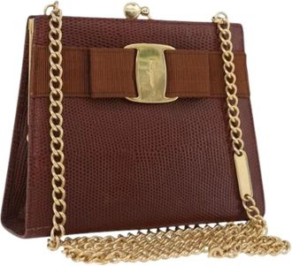 Ferragamo Pre-owned Mini Shoulder Bag - Dames - Vintage Mini Tas - Bruin - ONE Size - Leer - Vintage