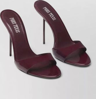 PARIS TEXAS patent leather open-toe mules