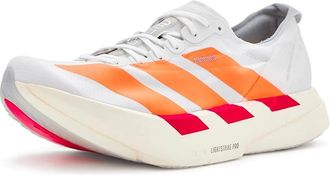 adidas Adizero Adios Pro 4 Running Shoes Mens Shoes White/Lucid Red : 12.5 D - Medium, Rubber/Textile