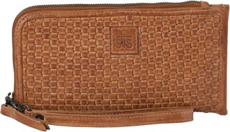 StS Ranchwear Sweet Grass Woven Leather Clutch In Tan