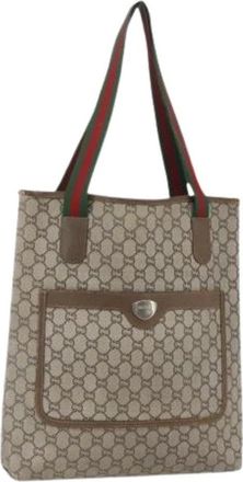 Gucci Pre-owned Vintage Canvas Tote - Dames - Vintage Shopper - Beige - ONE Size - Vintage