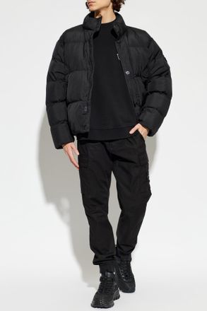 Stone Island Sweatshirt With Printed Logo, Mens, Black