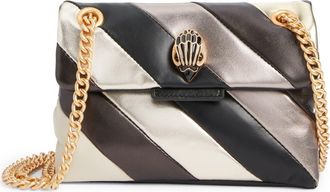 Kurt Geiger Mini Soho Quilted Leather Shoulder Bag in Grey/Black at Nordstrom