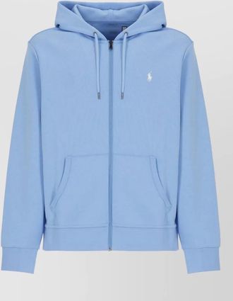 Ralph Lauren hooded cotton sweatshirt ribbed trims pockets
