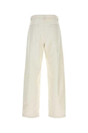 A.P.C. Mens Ivory Cotton Pant Chalk Exterior: Pantaloni Trousers