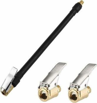 OEM Manguera De Inflado De Neum&aacute;ticos Negra De 20 Cm, Manguera De Aire Flexible Con 2 Bombas De Inflado Y Adaptadores Para Inflar Neum&aacute;ticos De Coche