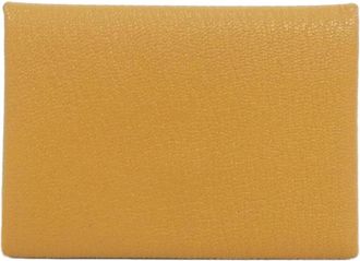 Herm&egrave;s Caramel Chevre Leather Coin Purse/Coin Case (Pre-Owned)