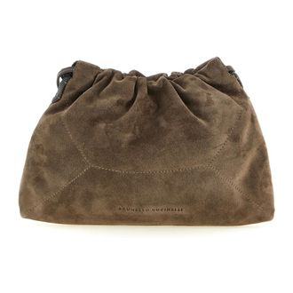 Brunello Cucinelli BC Duo Pouch - female - Brunello Cucinelli - Bucket Bags - Brown - ONE SIZE - Bags
