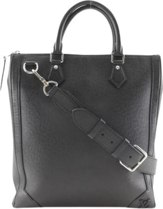 Louis Vuitton Pre-owned Vertical Taiga Tote Bag - Heren - Vintage Shopper - Zwart - ONE Size - Leer - Vintage