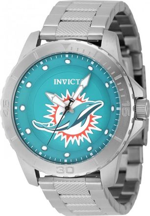 Invicta Nfl Miami Dolphins Quartz Light Blue Dial Mens Watch 48087