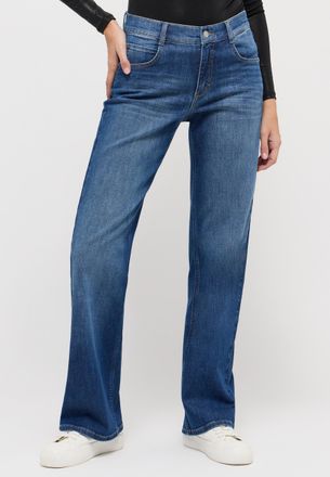 Angels Relax-fit-Jeans ANGELS LIZ, Damen, Gr. 34, L&auml;nge 30, blau (mid blau used), Denim/Jeans, Obermaterial: 67% Baumwolle, 31% Polyester, 2% Elasthan, relax