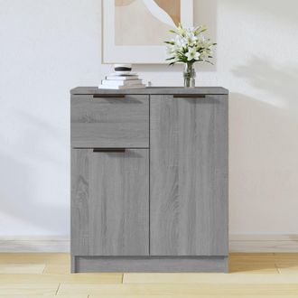 vidaXL Aparador De Madera Contrachapada Gris Sonoma 60x30x70 Cm Vidaxl