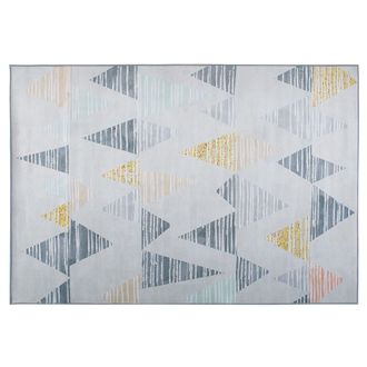 Beliani Beliani - Alfombra Multicolor De Tejido De Poli&eacute;ster Patr&oacute;n Geom&eacute;trico Envejecido Rectangular 160 X 230 Cm Yayla