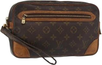 Louis Vuitton Pre-owned Clutches, female, Brown, Size: ONE SIZE Pre-owned Canvas Clutch