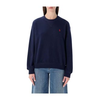 Polo Ralph Lauren Sweatshirts, female, Blue, Size: L Crewneck Sweatshirt