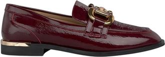 Alma En Pena Metallic stijgbeugel mocassin - Dames - Loafers - Rood - 38 EU - Schoenen