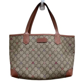 Gucci Beige Brown Gg Supreme Tote Bag (Pre-Owned)