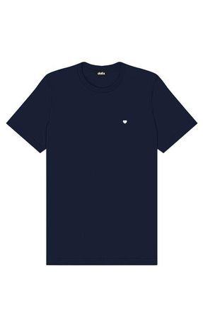 Dalix Mens Lil Heart Midweight Cotton Tee in Navy Blue at Nordstrom, Size Xxx-Large