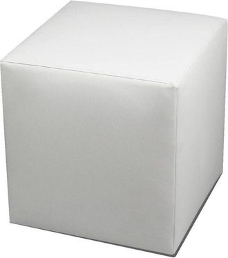 Dmora Puf Acerbo, Sillón multiusos, Puf, Puf reposapiés, Made in Italy, 40x40 h42 cm, Blanco - Dmora