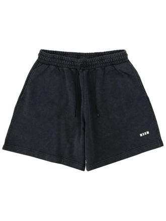 Msgm Relaxed Fit Lightly Washed Shorts