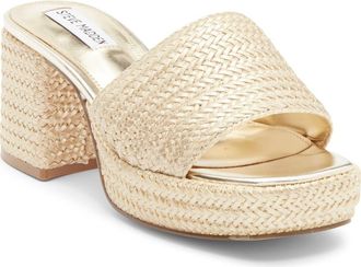 Steve Madden Troyye Platform Sandal in Gold at Nordstrom Rack, Size 9.5