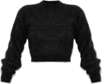 Max Mara Eliche Sweater - Dames - Ronde hals truien - Zwart - L - Wol - Truien & Vesten