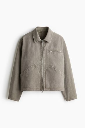 H&M Canvasjacke im Workwear-Look - Mattgr&uuml;n