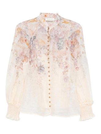 Zimmermann Ascent Linen And Silk Blouse