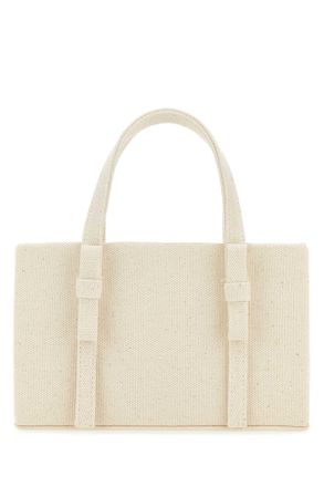 Kara Ivory Canvas Handbag