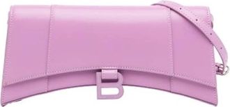 Balenciaga Pre-owned Hourglass Stretch Shoulder Bag - Dames - Vintage Schoudertas - Roze - ONE Size - Leer - Vintage