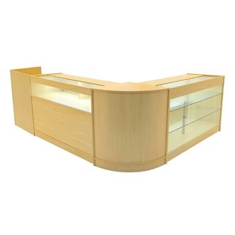 MonsterShop Polaris LED Shop Counter Set K1500, B1500, TB60 & CM60 - Maple in Beige
