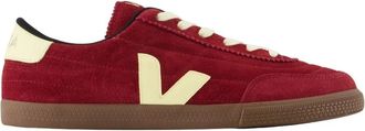 Veja Sneakers, male, Red, 5 UK, Burgundy Leather Trainers with Suede Details