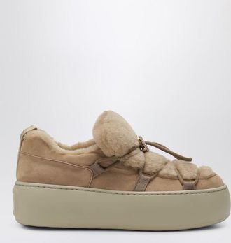 Roger Vivier Brown Viv Up Suede Sneaker
