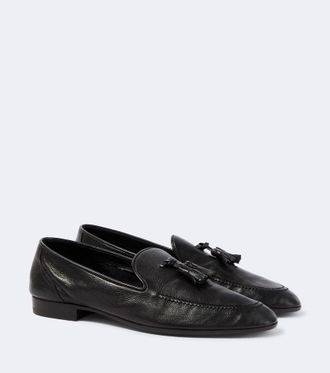 The Row Caden leather loafers