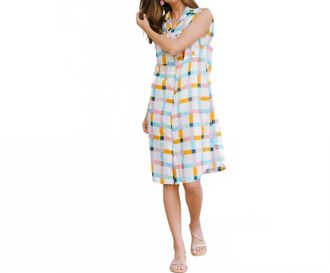 Sunshine Tienda Last Penny Shirt Dress In Rainbow