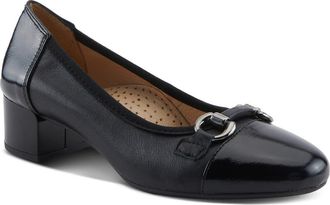 Spring Step Earline Cap Toe Pump in Black Patent at Nordstrom, Size 9.5-10Us