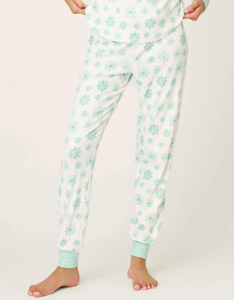PJ Salvage Snowflake Wishes Jammie Pant In Ivory